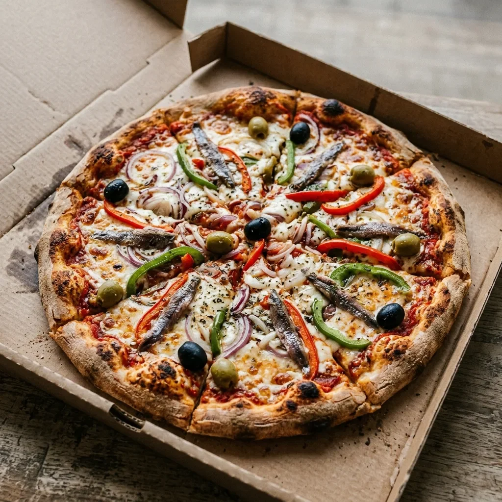 Pizza anchovy large