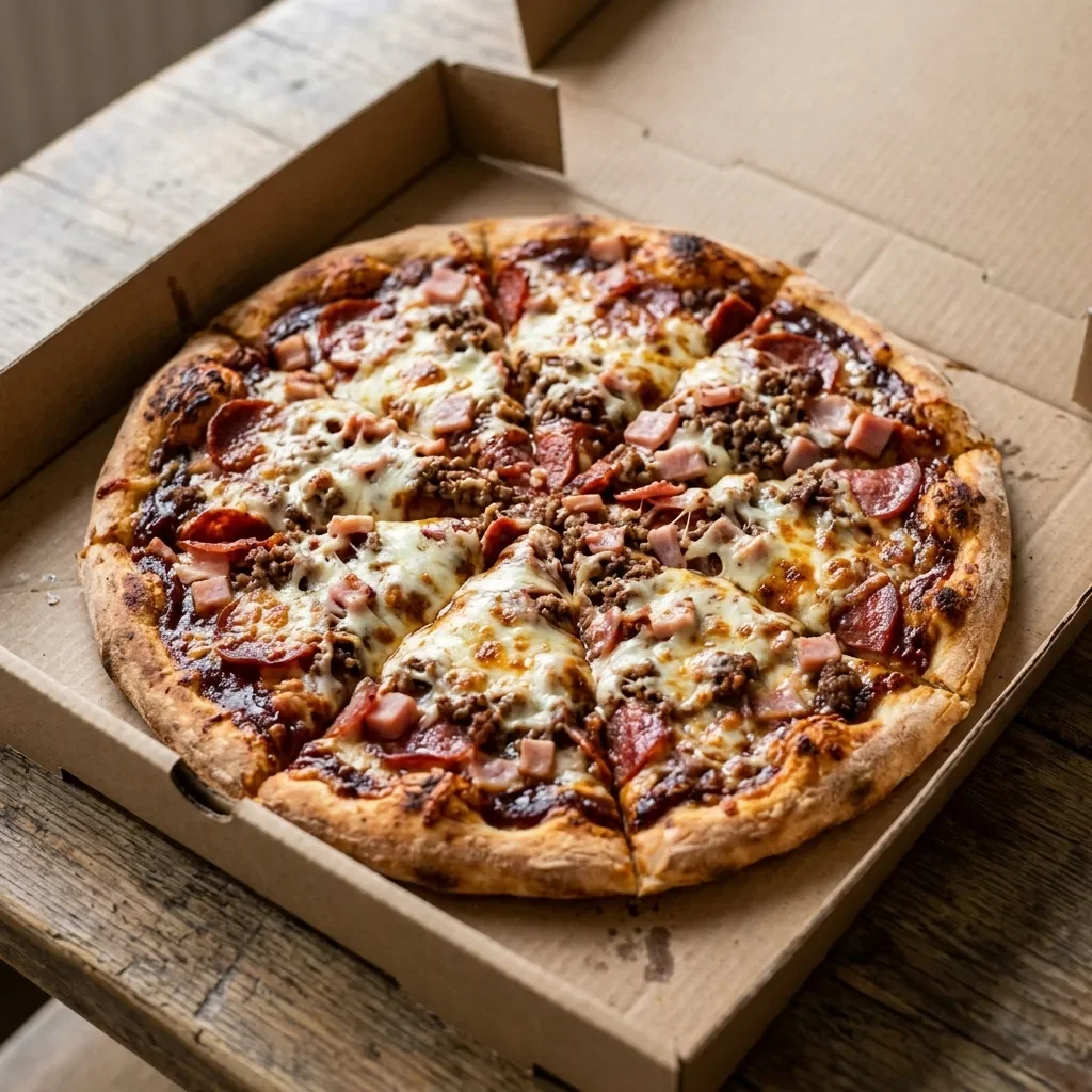 Pizza meat lovers bbq medium