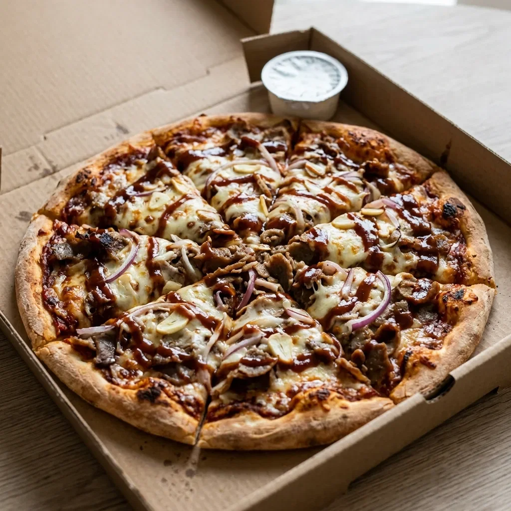 Pizza kebab bbq large