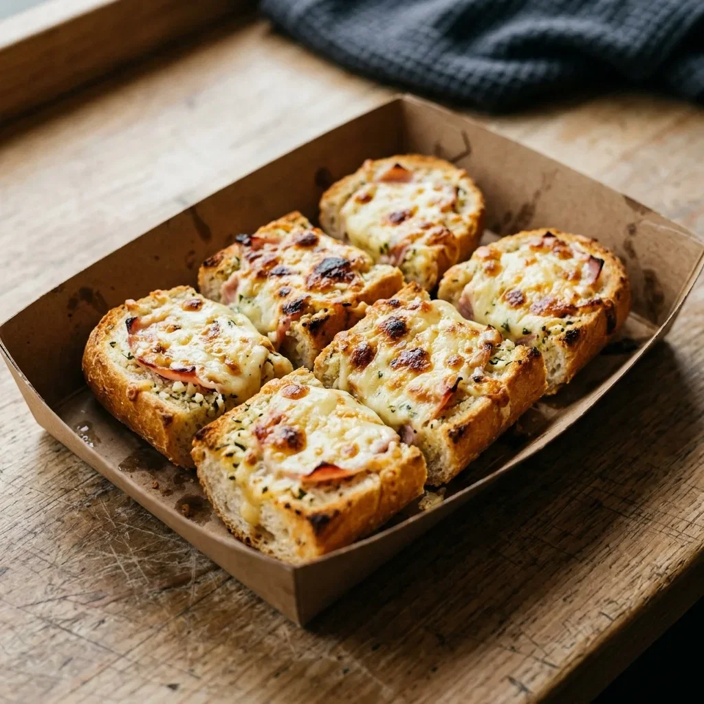 Lookbrood met ham en kaas