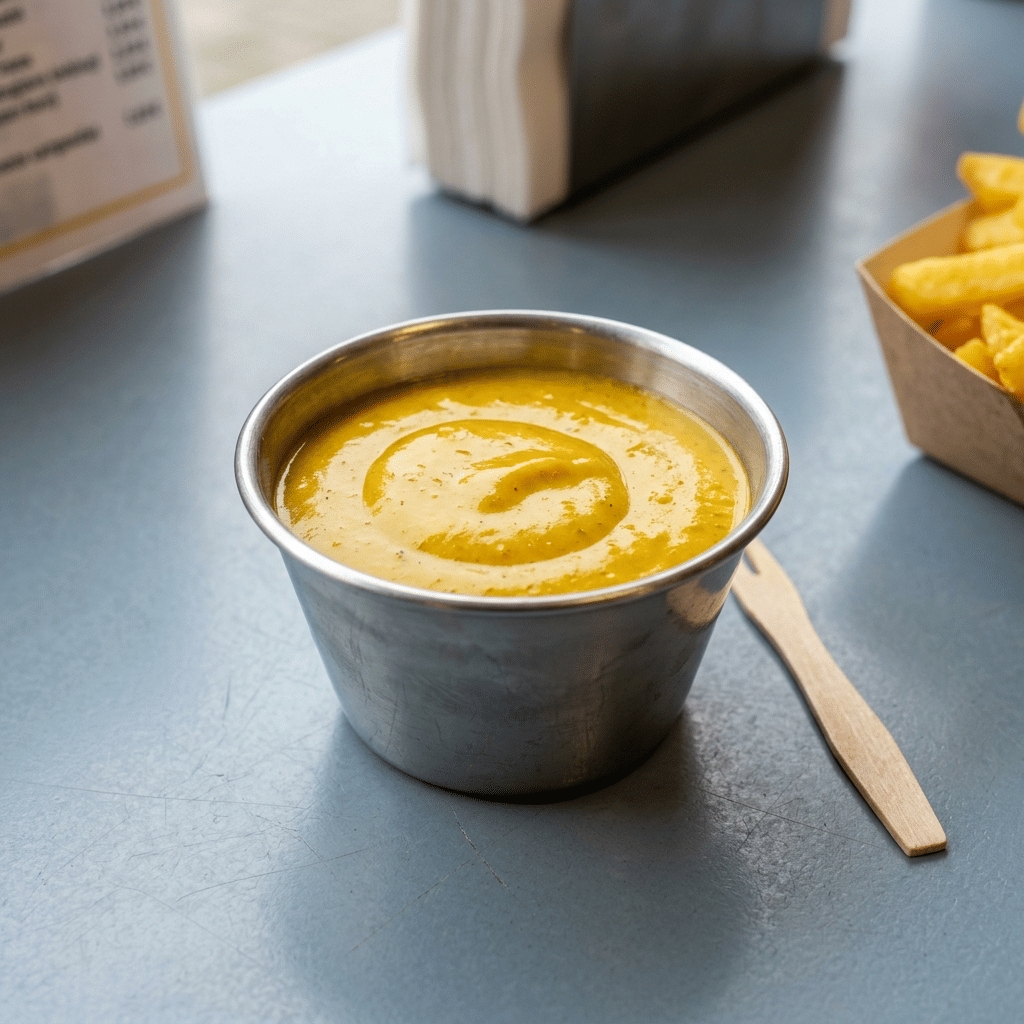 Gele currysaus