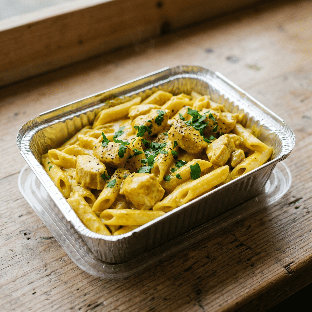 Pasta curry chicken