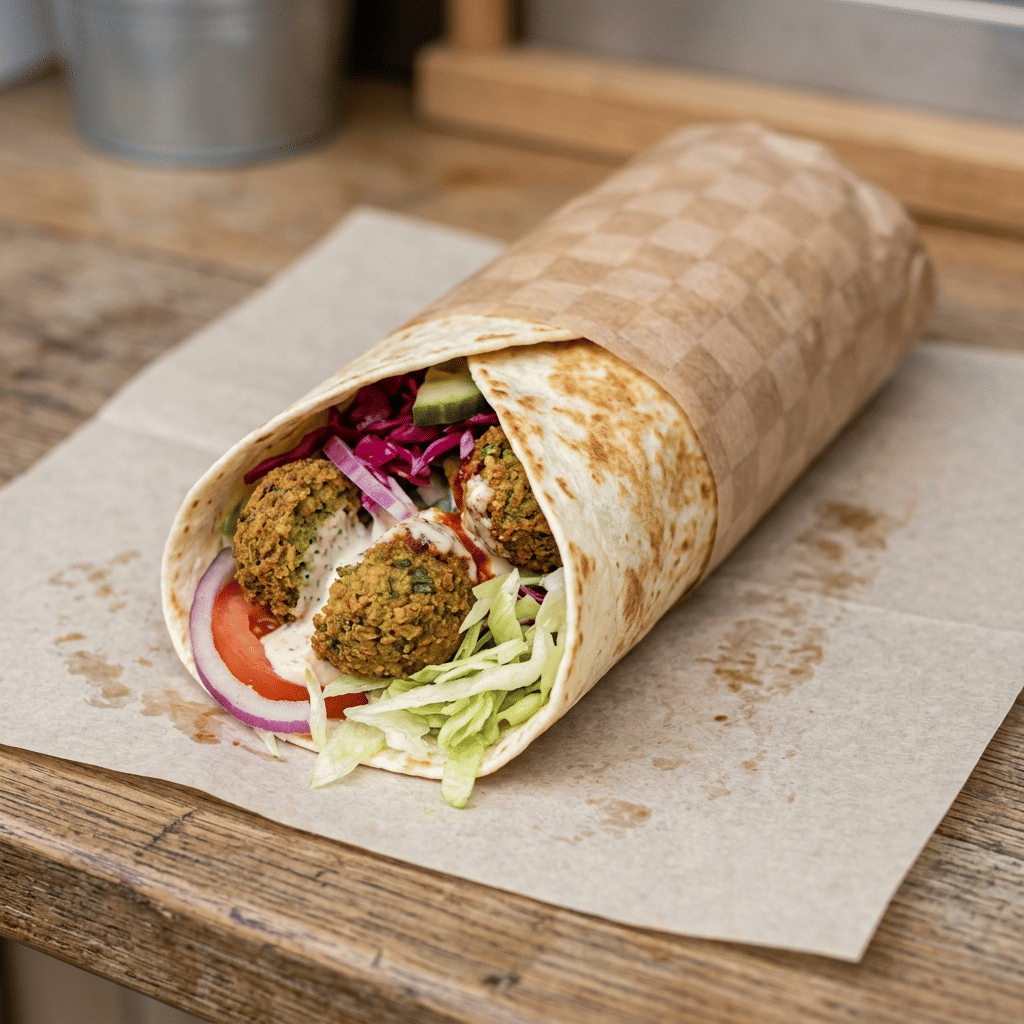 Durum vegetarisch falafel