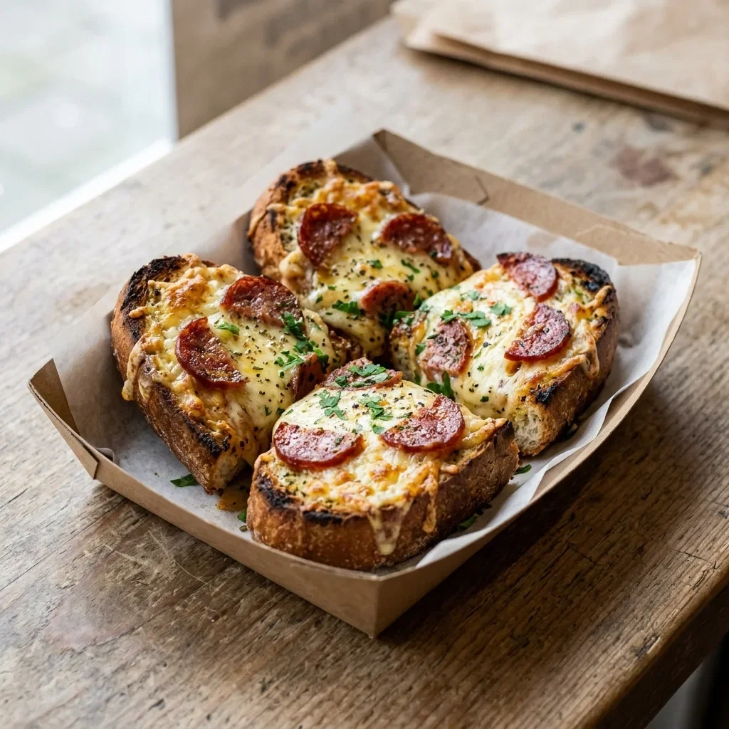 Lookbrood met kaas en salami