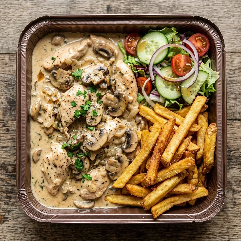 Schotel kip champignons