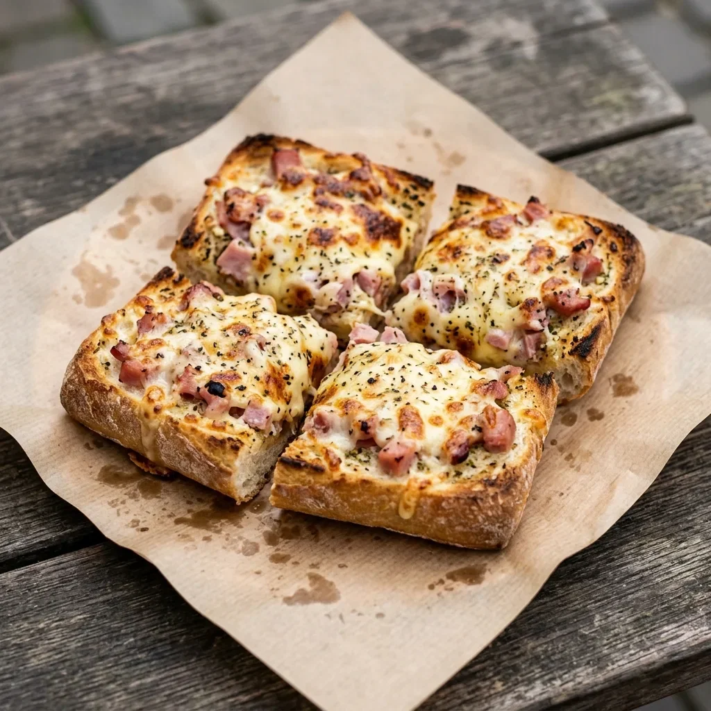 Lookbrood met kaas en ham