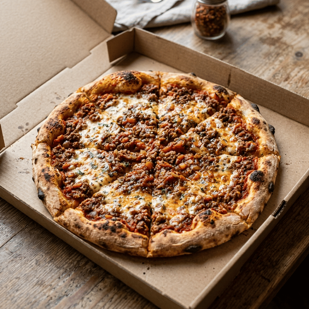 Pizza bolognese
