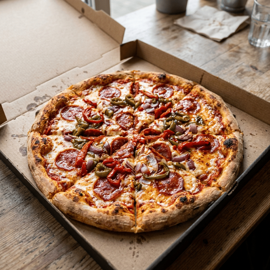 Pizza americano groot