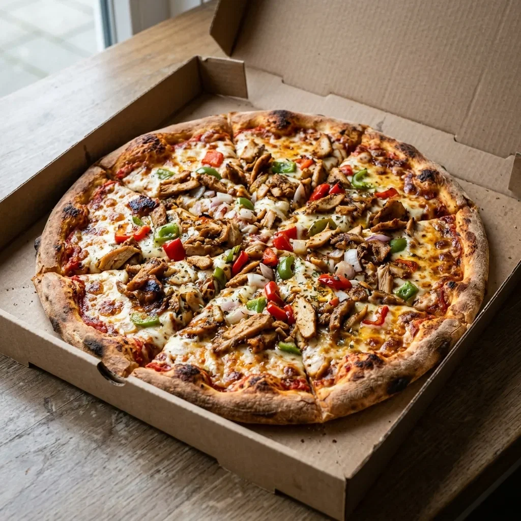 Shoarma pizza large