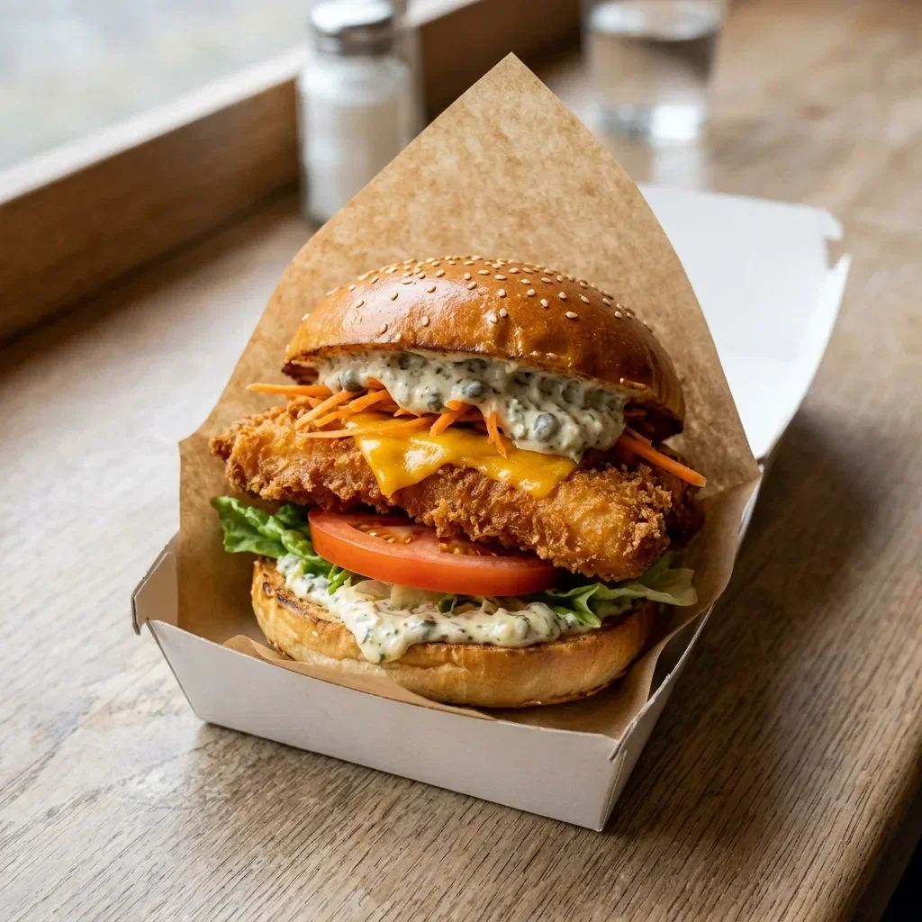Fish cheese burger