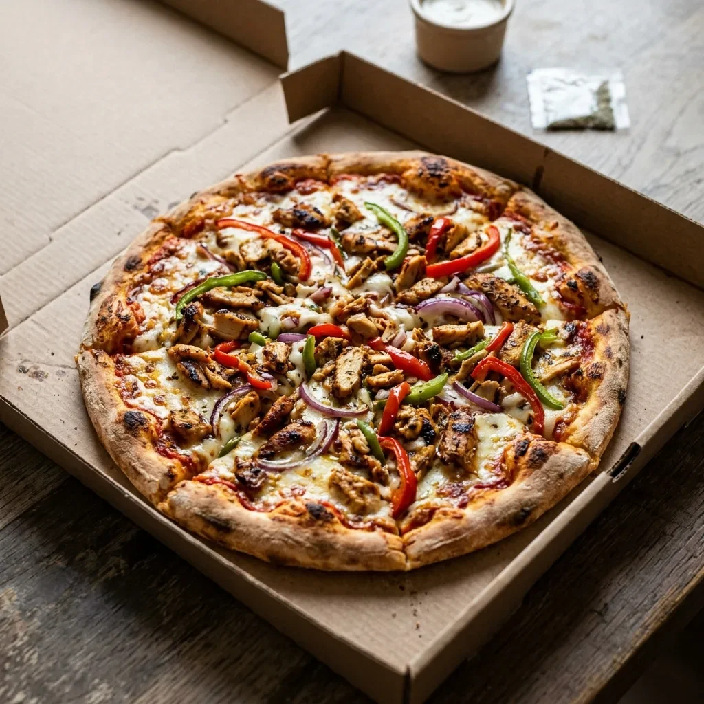 Shoarma pizza medium