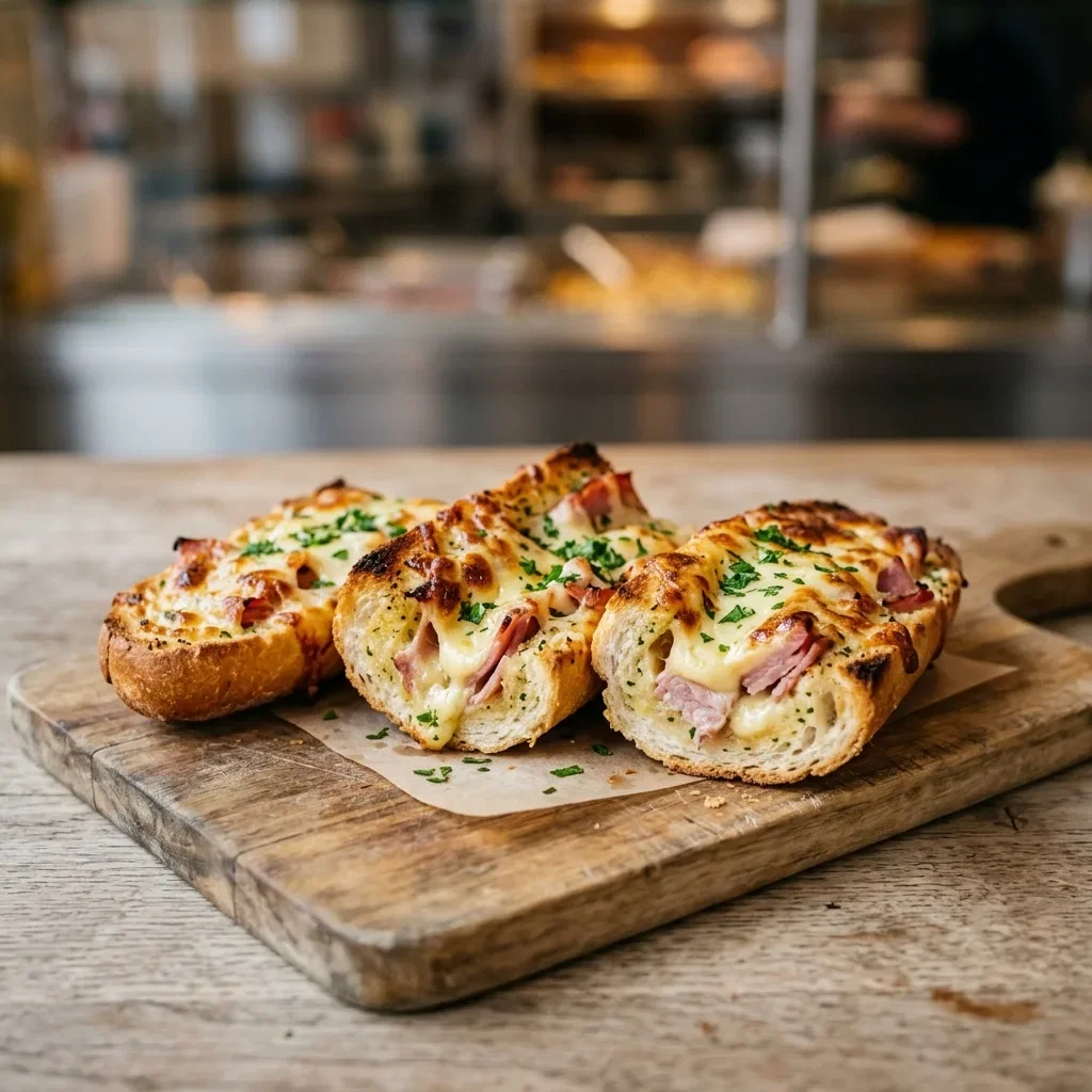 Lookbaguette met kaas en ham