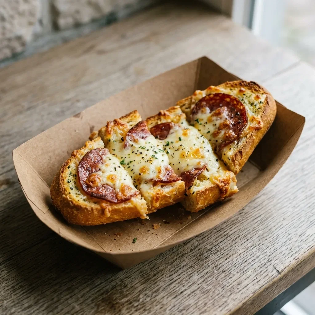 Lookbaguette met kaas en salami