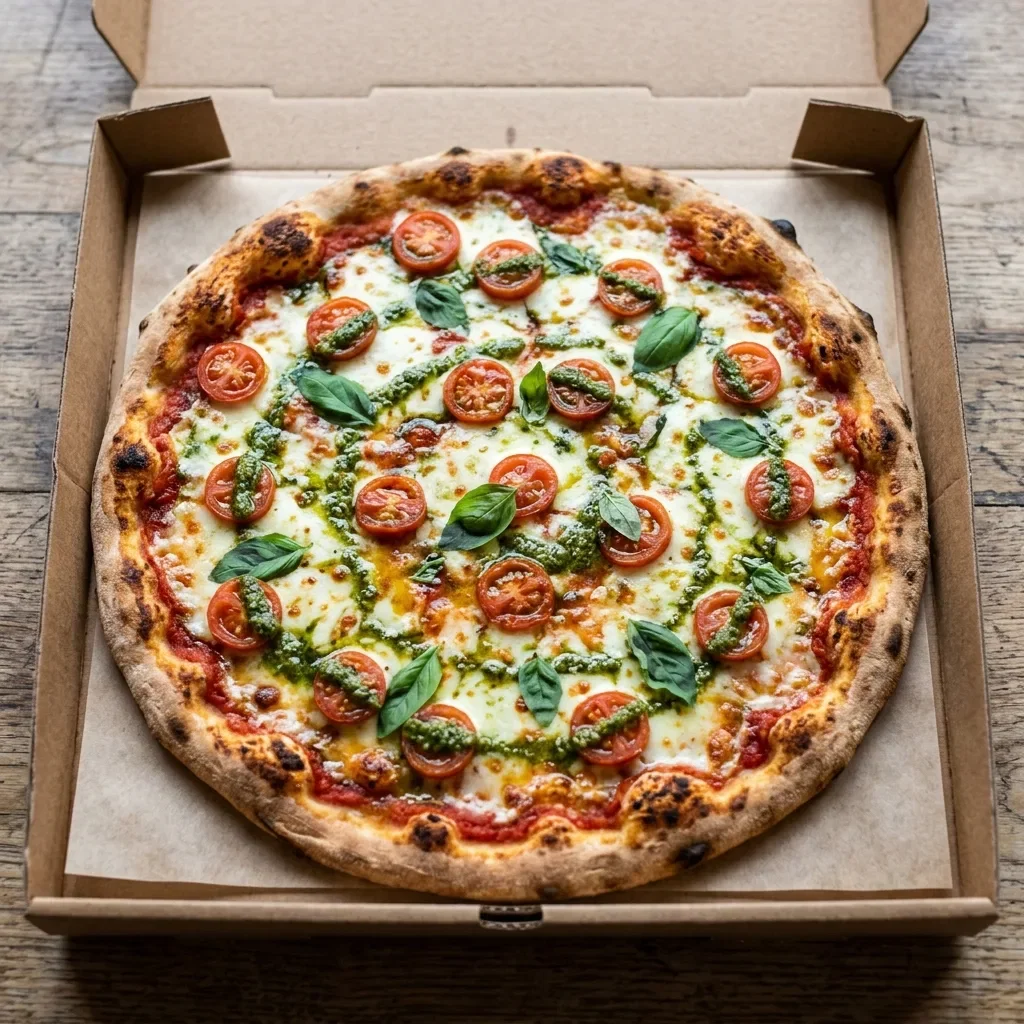 Pizza mozza & pesto large