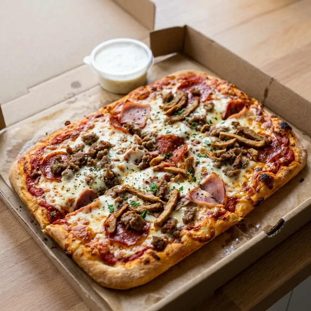 Pizza meat feast party