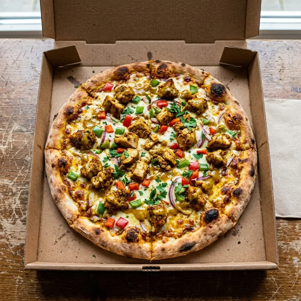 Pizza hot chick’n party