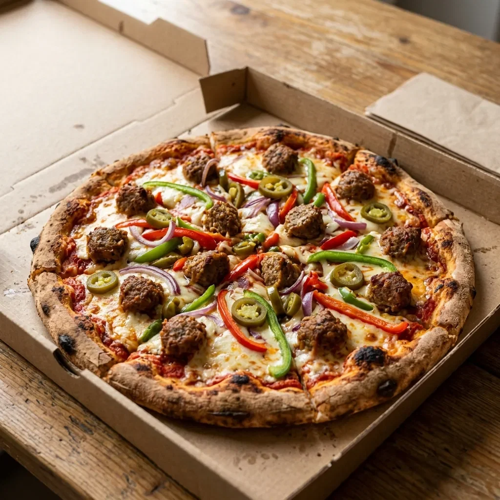 Pizza hot meatballs party