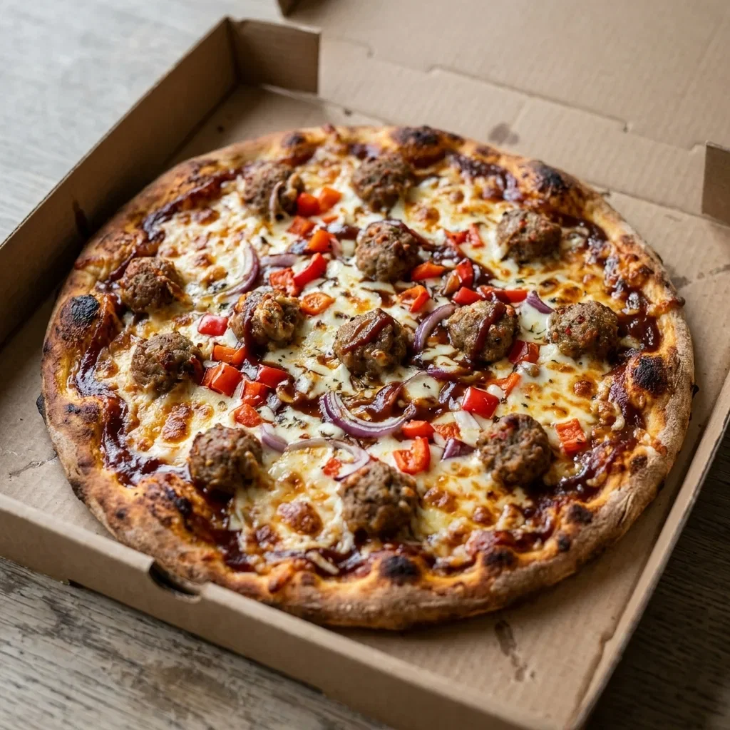 Pizza bbq meatballs medium