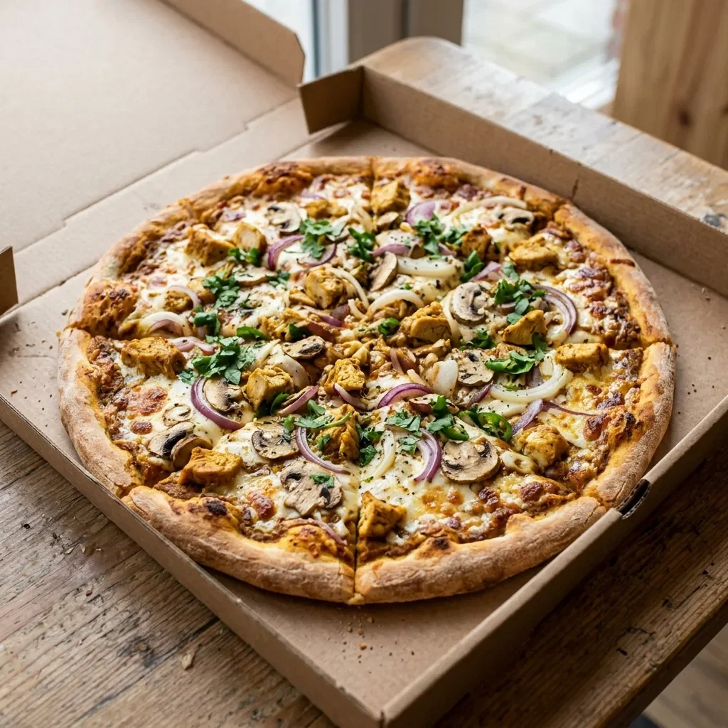 Pizza curry up large