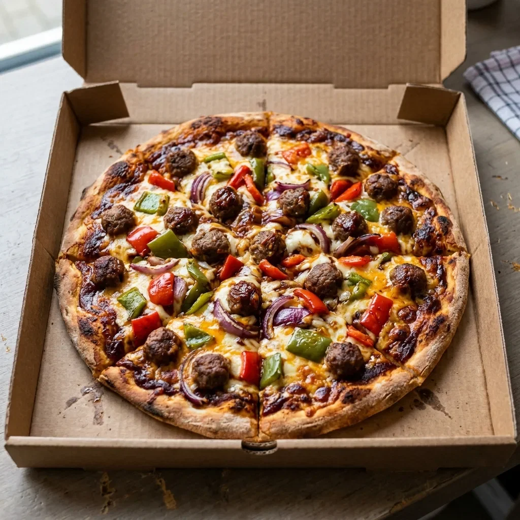 Pizza bbq meatballs party