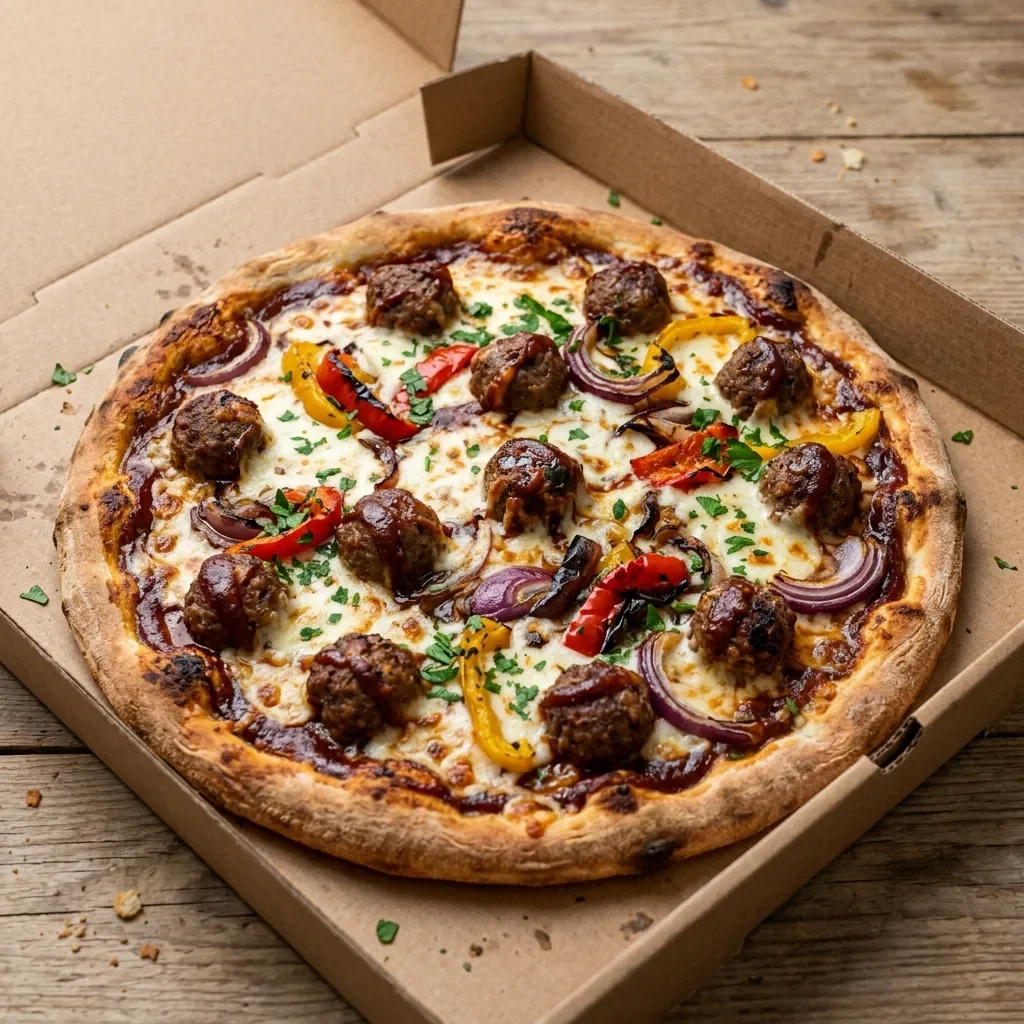 Pizza bbq meatballs large