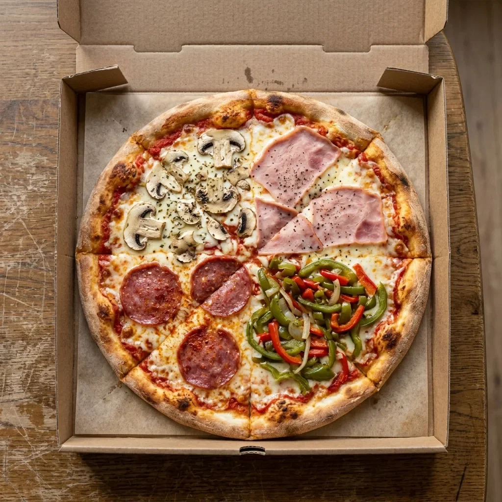 Pizza four seasons medium