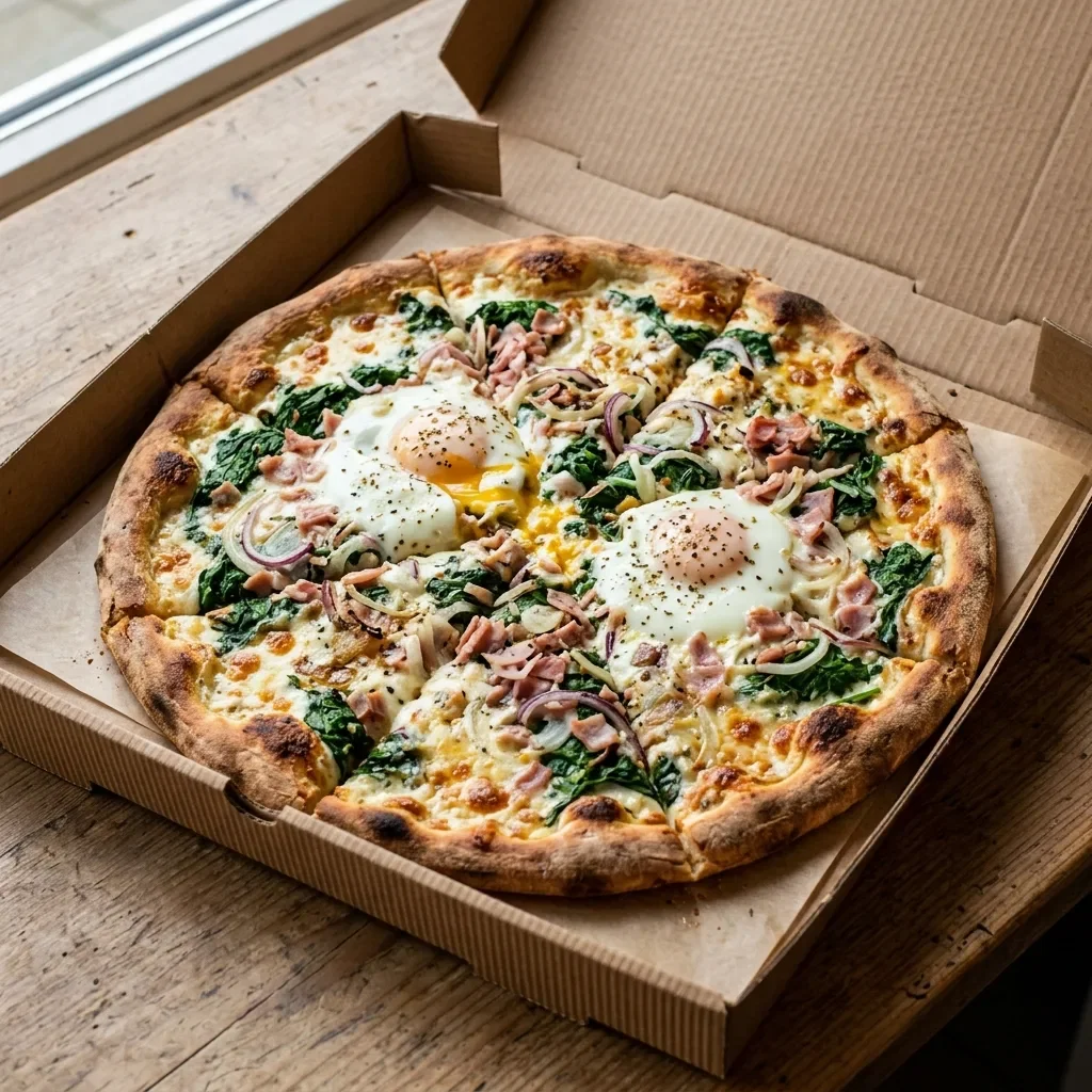Pizza spinazie large