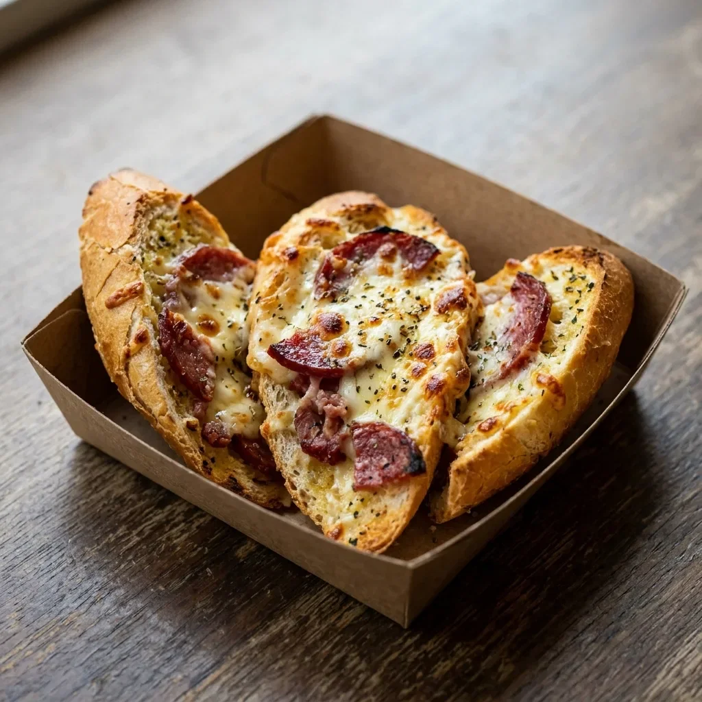 Lookbrood met kaas en salami