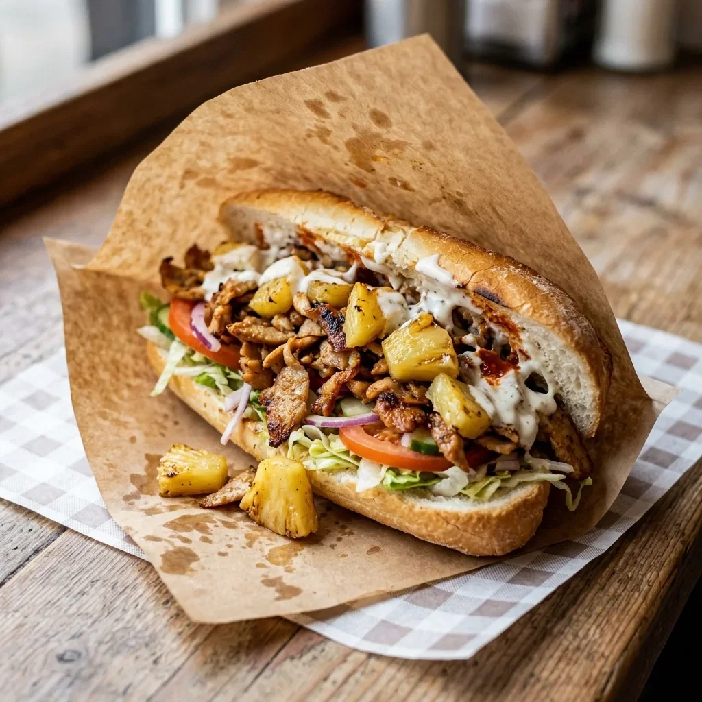 Broodje shoarma hawaï