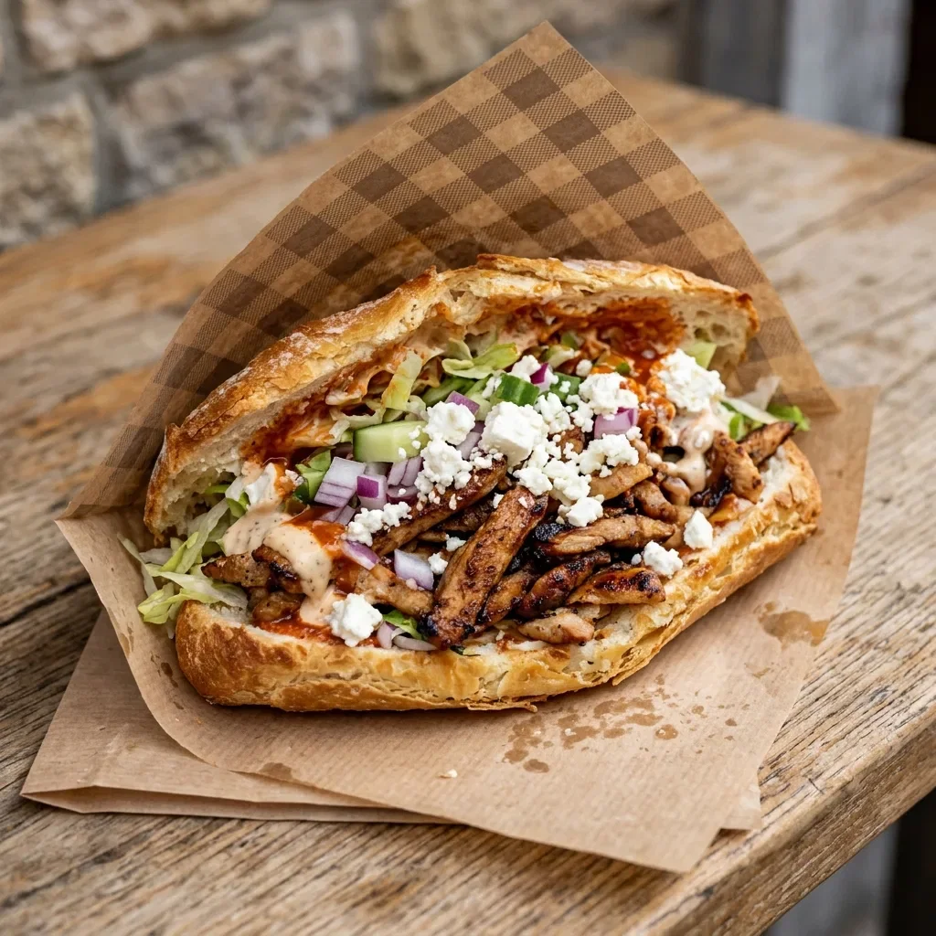 Broodje shoarma feta